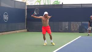 Austrian wunderkind dominic thiem is using the old babolat pure strike 18×20 with babolat vs touch black (natural gut) in the. Dominic Thiem Shirtless Practice In Cincinnati 20170816 From Nearby Side Youtube