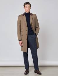 I don't like knitwear worn with jackets/sport coats. Men S Camel Covert Coat 100 Wool Hawes Curtis