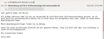 08/12/2015 3841 views 12 likes. Cert Bund On Twitter Betreff Bewerbung Auf Ihre Stellenanzeige Bei Https T Co 1oeuklv4fb Anhange Sofia Kohl Bewerbung Doc Oder Sofia Witte Bewerbung Doc Virustotal Https T Co 5uszjhv9wg Sandbox Https T Co Zuqmqlbrvv