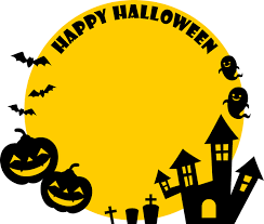 ハロウィンの丸型 円形 フレーム枠イラスト ハロウィン テンプレート ハロウィン フリー素材 ハロウィン イラスト 無料