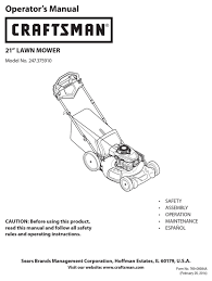 Read the whole article to know how you can repair them. Craftsman 247 375910 Operator S Manual Pdf Download Manualslib