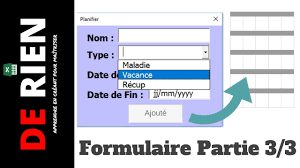 Création, suppression, modification, ajout d'un nouveau champ de saisie. Cree Un Formulaire Excel Pour Remplir Un Tableau Tutoriel Excel De Rien