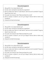 uberarbeitungskarten gedichte unterrichtsmaterial im fach deutsch gedicht schule gedicht grundschule deutsch nachhilfe
