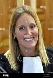Lawyer Anouck Paquier pictured during the jury constitution session for the  trial of Alinda Van Der Cruysen, at the Assizes Court of the  Flemish-Brabant Province in Leuven, Monday 16 November 2020. Van