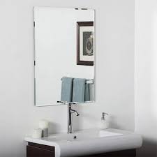 Can be mounted vertically or. Decor Wonderland Vera Rectangular Beveled Frameless Bathroom Mirror Ssm216 Bellacor