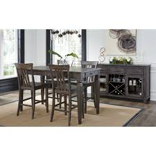 This collection is made from solid mango wood and features unique hand distressing with a brushed raisin finish for a deep infusion of handsome masculinity. Aamerica Kingston Kin Dg 6 71 0 4x3 65 K Transitional 5 Piece Counter Height Table Set Gill Brothers Furniture Pub Table And Stool Sets