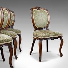 Rfiver vintage dining chairs with antique brown pu leather seat and black sturdy metal base for dining room living room bedroom kitchen, set of 2. Antique Set Of Four Dining Chairs Victorian Antique Dining Chairs Dining Chairs Antique Furniture Victorian