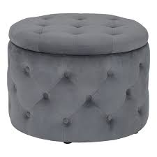 Shop online for round & square ottomans, chairs, footstools & storage seating in a variety of colors and styles from top designers. Large Grey Round Storage Ottoman