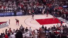 Damian lillard game winner 37 feet deep 3 pointer vs okc in game 5 2019 nba playoffs. Damian Lillard Gifs Tenor