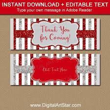 (via all free printable) popcorn box this blue snack box is just one of the handful of free paw patrol party printables you can find, including candy bar wrappers and hershey kiss stickers. Candy Bar Wrapper Template Wedding Red And Silver Party Favors Printable Birthday Candy Wrappers Christmas Chocolate Bar Wrappers B4 By Digital Art Star Catch My Party