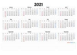 Free, easy to print pdf version of 2021 calendar in various formats. Free Printable 2021 Yearly Calendar With Week Numbers 6 Templates