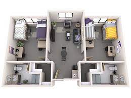 Sedona Hall Campus Housing Dorm Design Student House Apartment Room