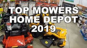 Lawn and garden tractors features: Home Depot Top Mowers Sneak Peek 2019 Youtube