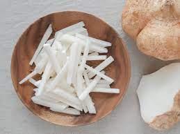 The flesh inside is white and firm, and it can be sliced into cubes, sticks, or slivers. What Is Jicama Cooking Light