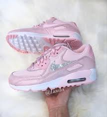 Sneakers Women S Fashion Nike Air Max 90 Prism Pink White Customized With Swarovski Youfashion Net Leading Fashion Lifestyle Magazine Nike Air Max Nike Air Nike