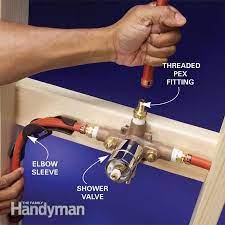 Pex tubing is a great choice when running water to new fixtures, remodeling, or even repiping. Plumbing With Pex Tubing Shower Plumbing Plumbing Installation Pex Plumbing