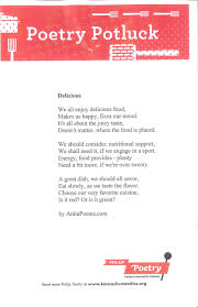 Delicious By Anitapoems Com Submitted By Silver Lake Public Library National Poetry Month Poetry Month Poetry