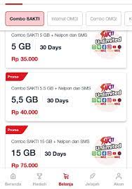 Telkomsel memiliki jaringan yang sangat luas dengan konektivitas yang sudah bisa diakses dalam jaringan 4g lte. Paket Combo Sakti Unlimited Paket Unlimited Semua Aplikasi Internet Telkomsel System Impian