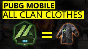 Check Out All Pubg Clan Clothes Youtube