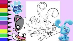 Viewers are invited to participate, with blue and her friends. Coloring Blue S Clues And You Puppy Coloring Book Page Sprinkled Donuts Jr Youtube