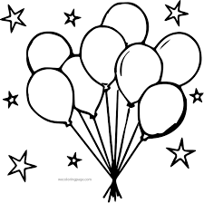 Nice Party Balloons Stars Coloring Page Star Coloring Pages Coloring Pages Balloon Pictures