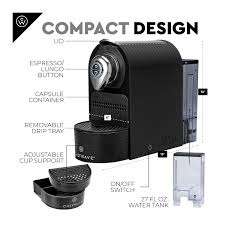 Shop capsule nespresso rechargeable at kogan.com, 100 pack perfetto nespresso compatible coffee pods (roma). Chefwave Mini Espresso Machine For Nespresso Capsules With Accessories Walmart Com Walmart Com