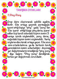 Okuloncesi Ilk Hafta Tanisma Oyunlari Okuloncesi Sanat Ve Fen Etkinlikleri Paylasim Sitesi Spiele Klassen Wissenschaftsaktivitaten