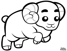 In coloring book you are going to find many princesses. Sheeps Rams Lambs Goats Free Coloring For Kids Rainbow Printables