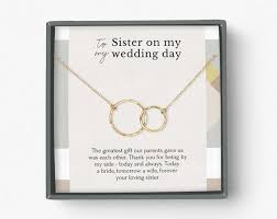 The present comes printed with an endearing poem and you can customize the font color and lace for a personal touch. Sister Wedding Gift From Bride To Sister Rehearsal Dinner Gift To Sister On Wedding Day Sister Of The Bride Gift Necklace Charm Necklaces Jewelry Bgc Sedahotels Com