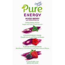 Crystal Light Pure Energy Mixed Berry On The Go Powdered Drink Mix 6 Ct 0 31 Oz Packets Walmart Com Walmart Com