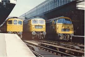 Classic 70s Line Up At Exeter St Davids Train Pictures Diesel Locomotive British Rail