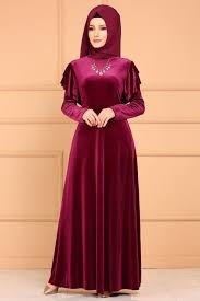Modaselvim Elbise Firfir Detay Kadife Elbise 4027ef311 S Bordo Elbise Kiyafet Elbiseler