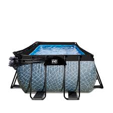 Wir verkaufen unseren 2019 gekauften pool (np 289€). Exit Frame Pool 4x2x1m 12v Sandfilter Grau Sonnendach Warmepumpe Pools Spielgerate Meingarten Shop De Outdoor Living Gartenbedarf Grills Loungemobel