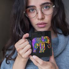 Cool Elephant Mug for Elephant Lover Gift Ideas for Her Black or White  Coffee Cup