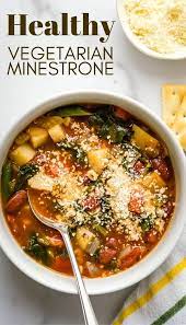 Hearty Vegetable Minestrone Soup Recipe Homemade Soup Recipe Healthy Soup Recipes Healthy Vegetarian