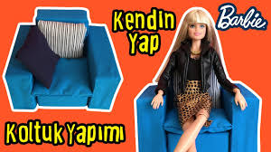 Barbie Koltuk Yapimi Barbie Bebek Evi Esyalari Nasil Yapilir Kendin Yap Youtube