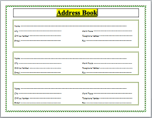 35 Printable Address Book Templates Excelshe
