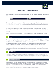 Free Commercial Lease Agreement Template Pdf Templates Jotform