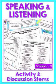 You Ll Love This Engaging Speaking And Listening Activity That S Perfect For Building Class Middle School Lessons Teaching Middle School Teaching Language Arts