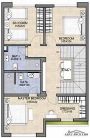 مخطط الفيلا من جيون صغيرة المساحه 3 غرف نوم 1 ماستر Arab Arch Dream House Plans House Plans House Layouts