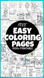 You can download and print a lot of topics for coloring such as cars, cartoon, animals, holidays, words and much more at coloringonly.com! Free Free Printable Easy Coloring Pages Over 1000 Pages