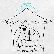 Nativity Drawing - Helloartsy