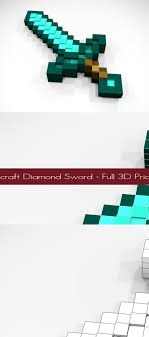 Minecraft Diamond Sword Full 3d In 2020 Minecraft Diamond Sword Minecraft Sword Sword