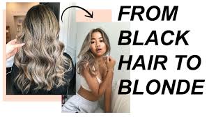 Before and after hair color yellow blond to beautiful light blond. 2 Years Later How I Went From Black Hair To Blonde Balayage Before After Pics Youtube