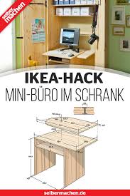 Arbeitsplatz Kleines Buro Im Schrank Kleine Raume Einrichten Wohnung Einrichten Tipps Arbeitszimmer Zuhause