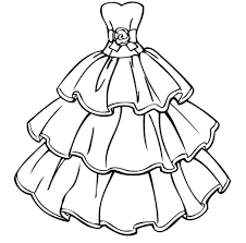 Coloring Pages For Girls Online With Adorable Drawings Wedding Coloring Pages Barbie Wedding Dress Dress Drawing