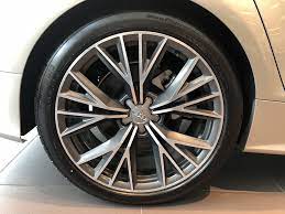View Of The Tire And Rim On The 2018 Audi A7 In Flourett Silver Metallic Vehicle Available At Audi Of Bridgewater Nj Audi Dealership Used Luxury Cars Audi
