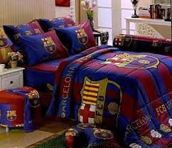 Amazon Com Barcelona Football Club Bedding In Bag Set Twin Size Bc001 1 Four Season Comforter With Fitted Sheet Set Soccer Bedroom Soccer Themed Bedroom