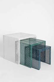 Nested Caged Metal Side Table Metal Furniture Metal Side Table Furniture Side Tables