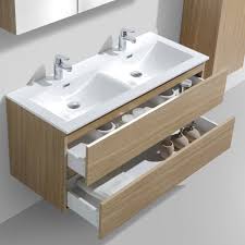 Meuble Salle De Bain Design Double Vasque Siena Largeur 120 Cm Chene Clair Texture Meuble Salle De Bain Salle De Bain Design Meuble De Salle De Bain